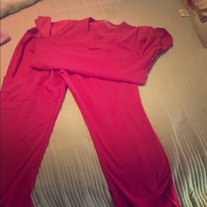 Pink scrub set size medium